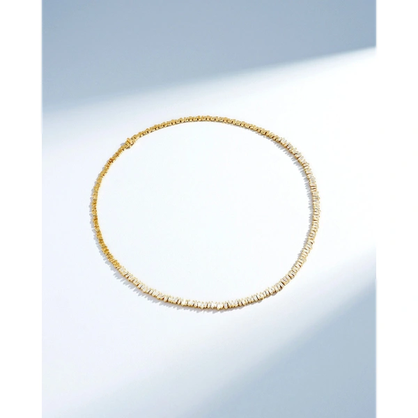 Suzanne Kalan Classic Diamond Tennis Necklace in 18K Yellow Gold | Fine Necklaces | Coveti