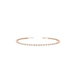 Suzanne Kalan Classic Diamond Thin Bangle in 18K Rose Gold | Fine Bracelets | Coveti