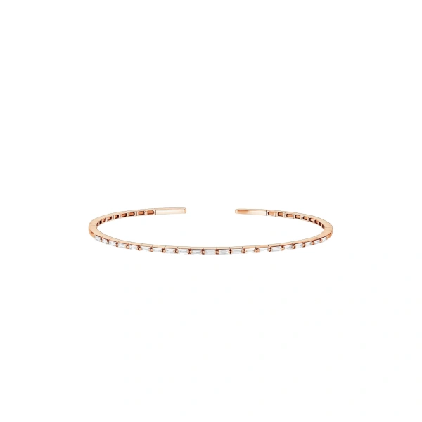 Classic Diamond Thin Bangle in 18K Rose Gold