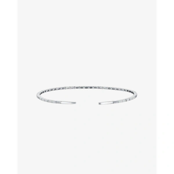 Suzanne Kalan Classic Diamond Thin Bangle in 18K White Gold | Fine Bracelets | Coveti