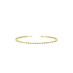 Suzanne Kalan Classic Diamond Thin Bangle in 18K Yellow Gold | Fine Bracelets | Coveti