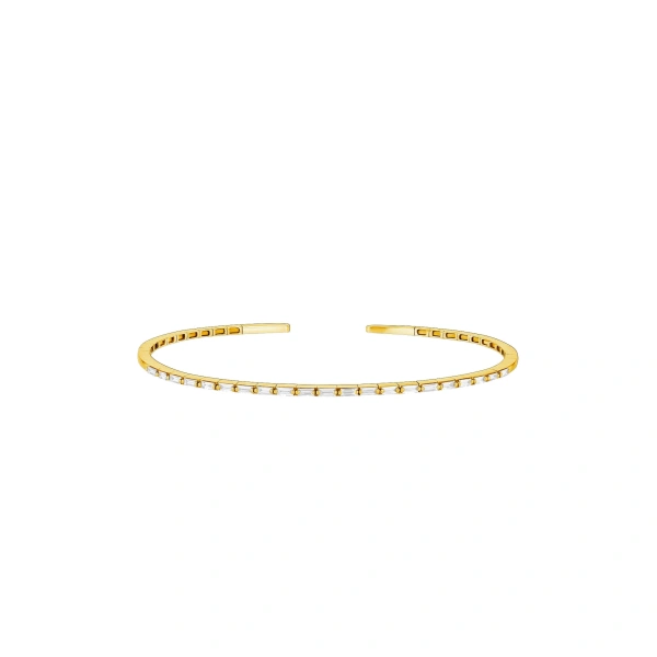 Classic Diamond Thin Bangle in 18K Yellow Gold