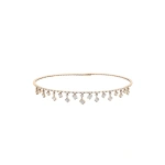 Suzanne Kalan Classic Diamond Thin Cascade Choker in 18K Rose Gold | Fine Necklaces | Coveti