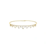 Suzanne Kalan Classic Diamond Thin Cascade Choker in 18K Yellow Gold | Fine Necklaces | Coveti