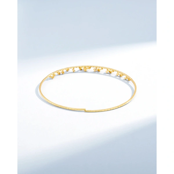 Suzanne Kalan Classic Diamond Thin Cascade Choker in 18K Yellow Gold | Fine Necklaces | Coveti