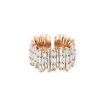 Suzanne Kalan Classic Gold Full Baguette Diamond Milli Band in 18K Rose Gold, Ref. BAR676-RG | Fine Rings | Coveti