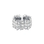 Suzanne Kalan Classic Gold Full Baguette Diamond Milli Band in 18K White Gold, Ref. BAR676-WG | Fine Rings | Coveti