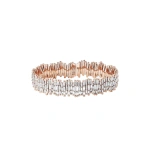 Suzanne Kalan Classic Gold Full Baguette Milli Bangle in 18K Rose Gold, Ref. AKB209-RG | Fine Bracelets | Coveti