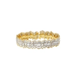 Suzanne Kalan Classic Gold Full Baguette Milli Bangle in 18K Yellow Gold, Ref. AKB209-YG | Fine Bracelets | Coveti