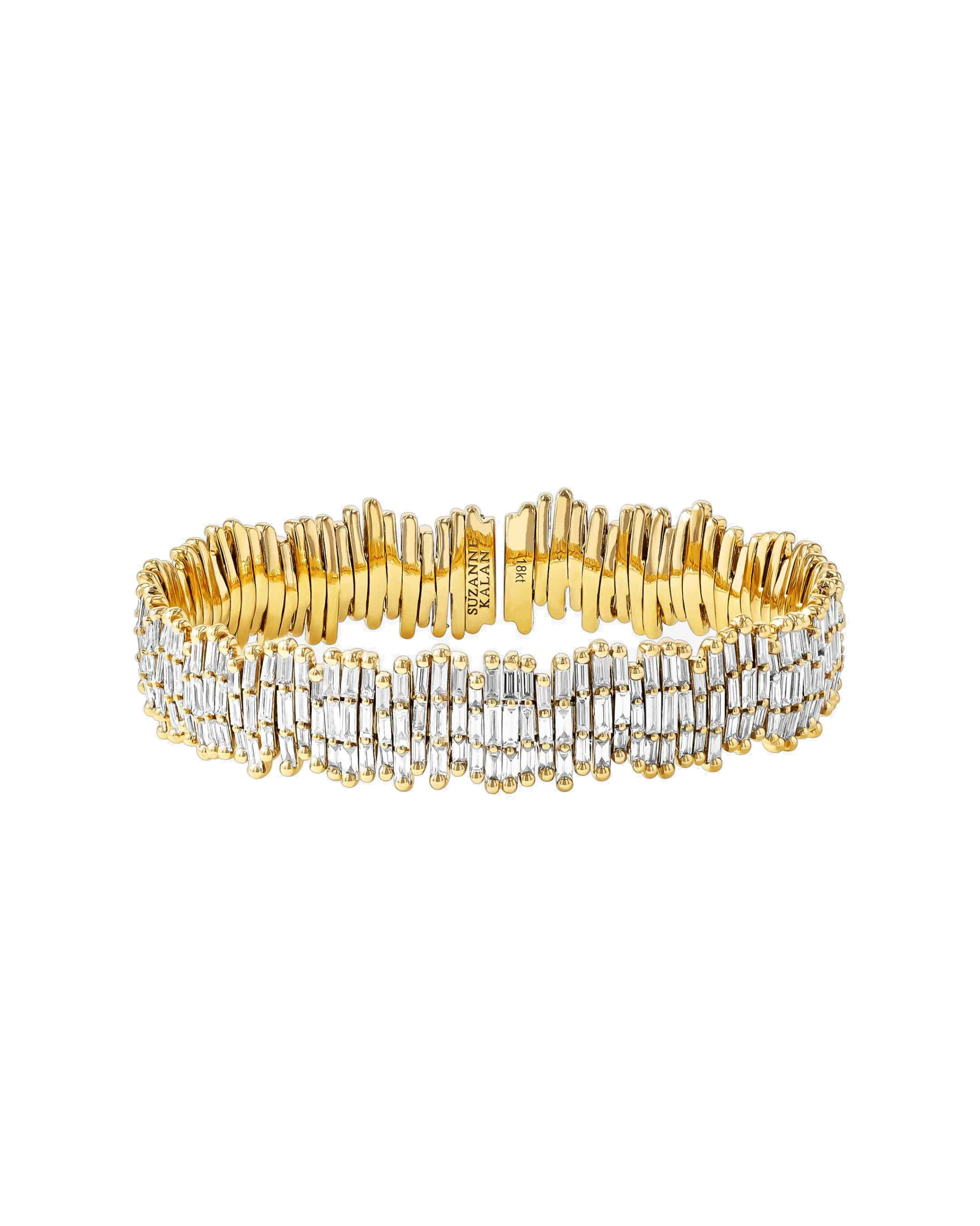 Suzanne Kalan Classic Gold Full Baguette Milli Bangle in 18K Yellow Gold, Ref. AKB209-YG Suzanne Kalan Classic Gold Full Baguette Milli Bangle in 18K Yellow Gold, Ref. AKB209-YG | Fine Bracelets | Coveti
