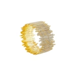 Suzanne Kalan Classic Gold Full Pave Cuff in 18K Yellow Gold | Fine Bracelets | Coveti