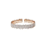 Suzanne Kalan Classic Gold Full Pave Milli Bangle in 18K Rose Gold | Fine Bracelets | Coveti