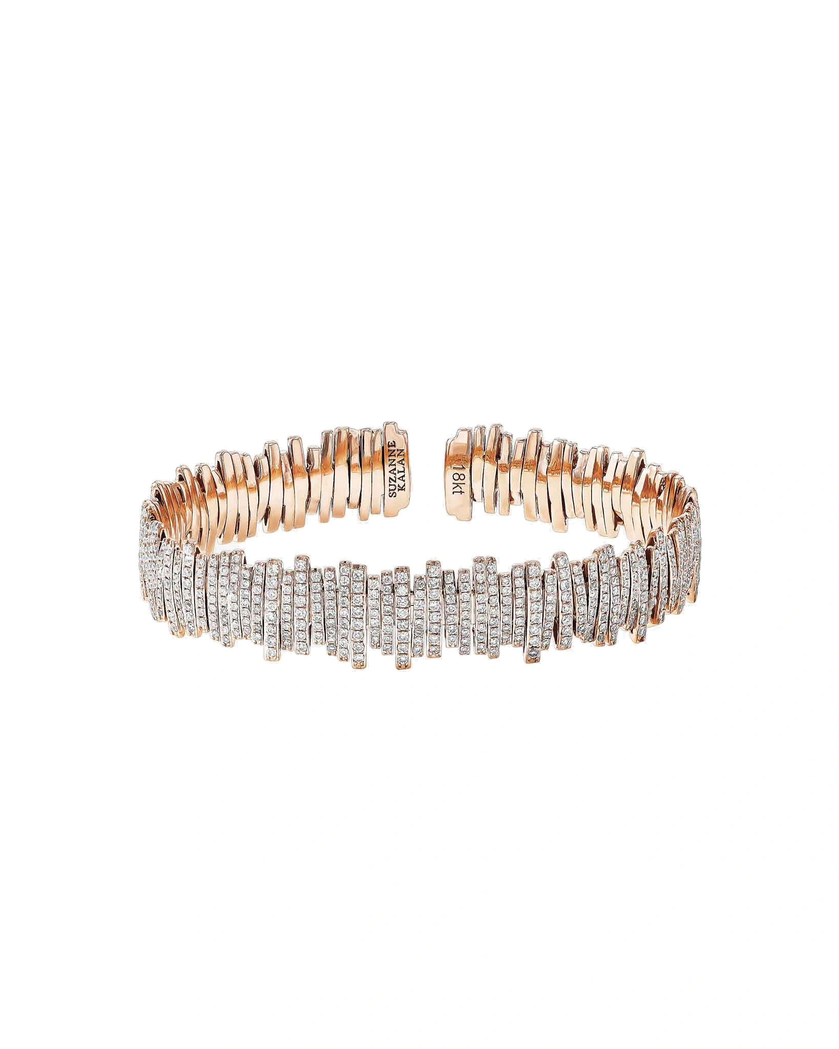 Suzanne Kalan Classic Gold Full Pave Milli Bangle in 18K Rose Gold Suzanne Kalan Classic Gold Full Pave Milli Bangle in 18K Rose Gold | Fine Bracelets | Coveti