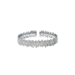 Suzanne Kalan Classic Gold Full Pave Milli Bangle in 18K White Gold | Fine Bracelets | Coveti