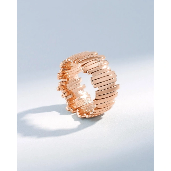 Suzanne Kalan Classic Gold Milli Band in 18K Rose Gold | Fine Rings | Coveti