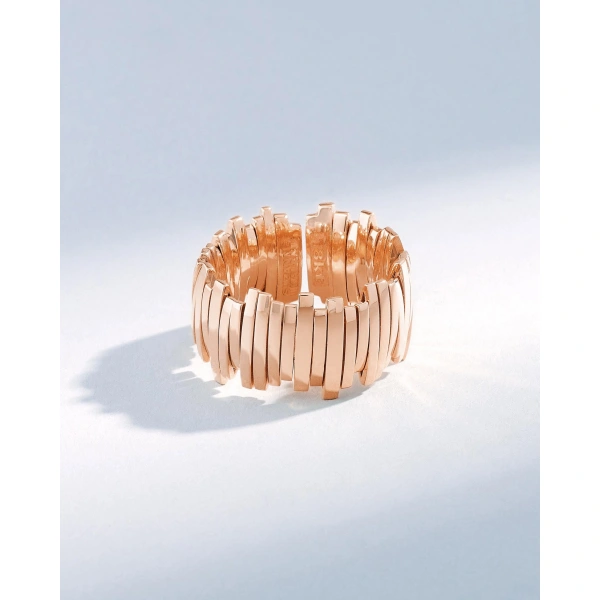 Suzanne Kalan Classic Gold Milli Band in 18K Rose Gold | Fine Rings | Coveti
