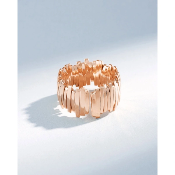 Suzanne Kalan Classic Gold Milli Band in 18K Rose Gold | Fine Rings | Coveti