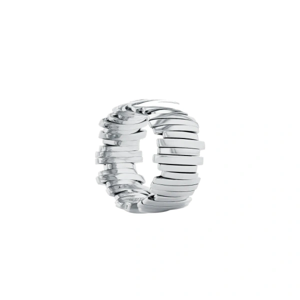 Suzanne Kalan Classic Gold Milli Band in 18K White Gold | Fine Rings | Coveti