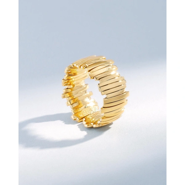 Suzanne Kalan Classic Gold Milli Band in 18K Yellow Gold | Fine Rings | Coveti