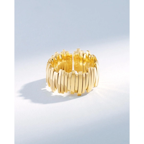 Suzanne Kalan Classic Gold Milli Band in 18K Yellow Gold | Fine Rings | Coveti