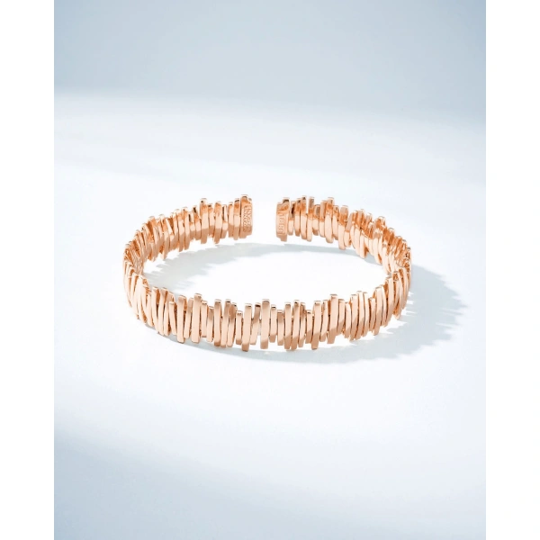 Suzanne Kalan Classic Gold Milli Bangle in 18K Rose Gold | Fine Bracelets | Coveti