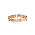 Suzanne Kalan Classic Gold Milli Bangle in 18K Rose Gold | Fine Bracelets | Coveti