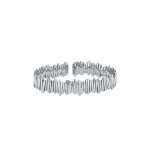 Suzanne Kalan Classic Gold Milli Bangle in 18K White Gold | Fine Bracelets | Coveti