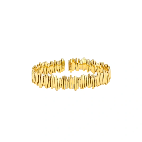 Suzanne Kalan Classic Gold Milli Bangle in 18K Yellow Gold | Fine Bracelets | Coveti
