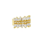 Suzanne Kalan Double Short Stack Half Band in 18K Yellow Gold | Fine Rings | Coveti