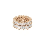 Suzanne Kalan Double Stack Diamond Eternity Band in 18K Rose Gold | Fine Rings | Coveti