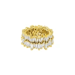 Suzanne Kalan Double Stack Diamond Eternity Band in 18K Yellow Gold | Fine Rings | Coveti