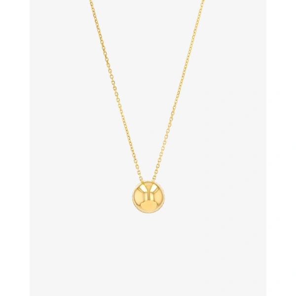 Suzanne Kalan Evil Eye Mini Turquoise Full Pave Diamond Orb Pendant in 18K Yellow Gold | Fine Necklaces | Coveti