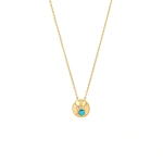 Suzanne Kalan Evil Eye Mini Turquoise Orb Pendant in 18K Yellow Gold | Fine Necklaces | Coveti