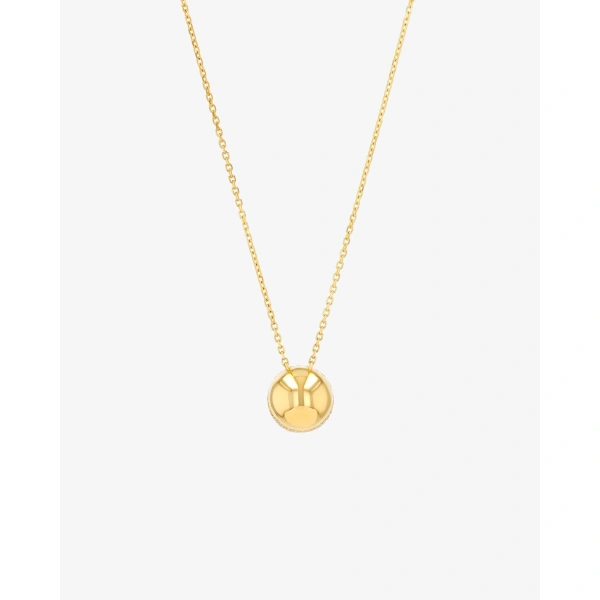 Suzanne Kalan Evil Eye Mini Turquoise Orb Pendant in 18K Yellow Gold | Fine Necklaces | Coveti