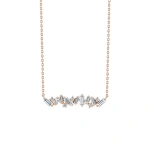 Suzanne Kalan Frenzy Bar Pendant in 18K Rose Gold | Fine Necklaces | Coveti