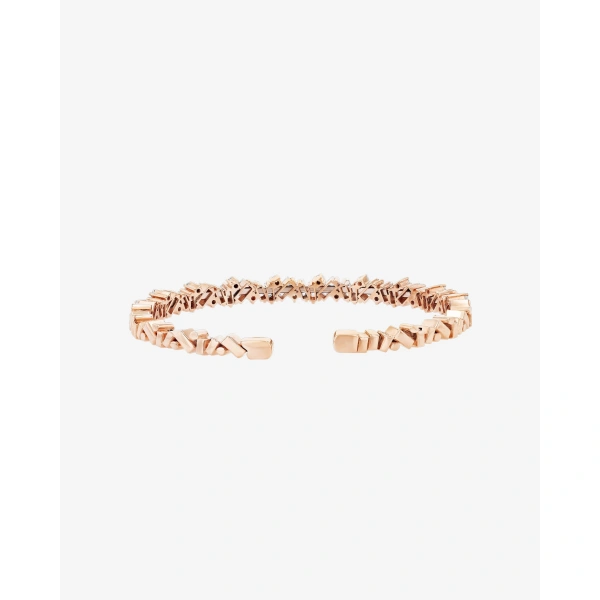 Suzanne Kalan Frenzy Diamond Bangle in 18K Rose Gold | Fine Bracelets | Coveti