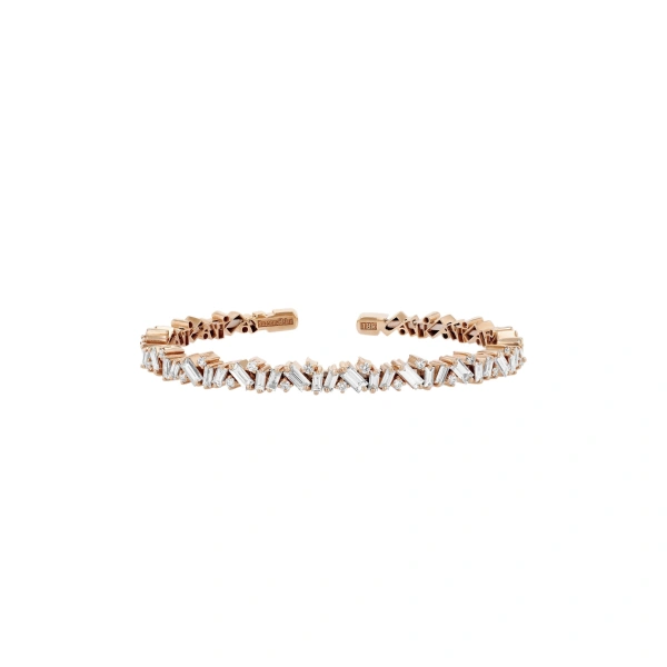 Frenzy Diamond Bangle in 18K Rose Gold