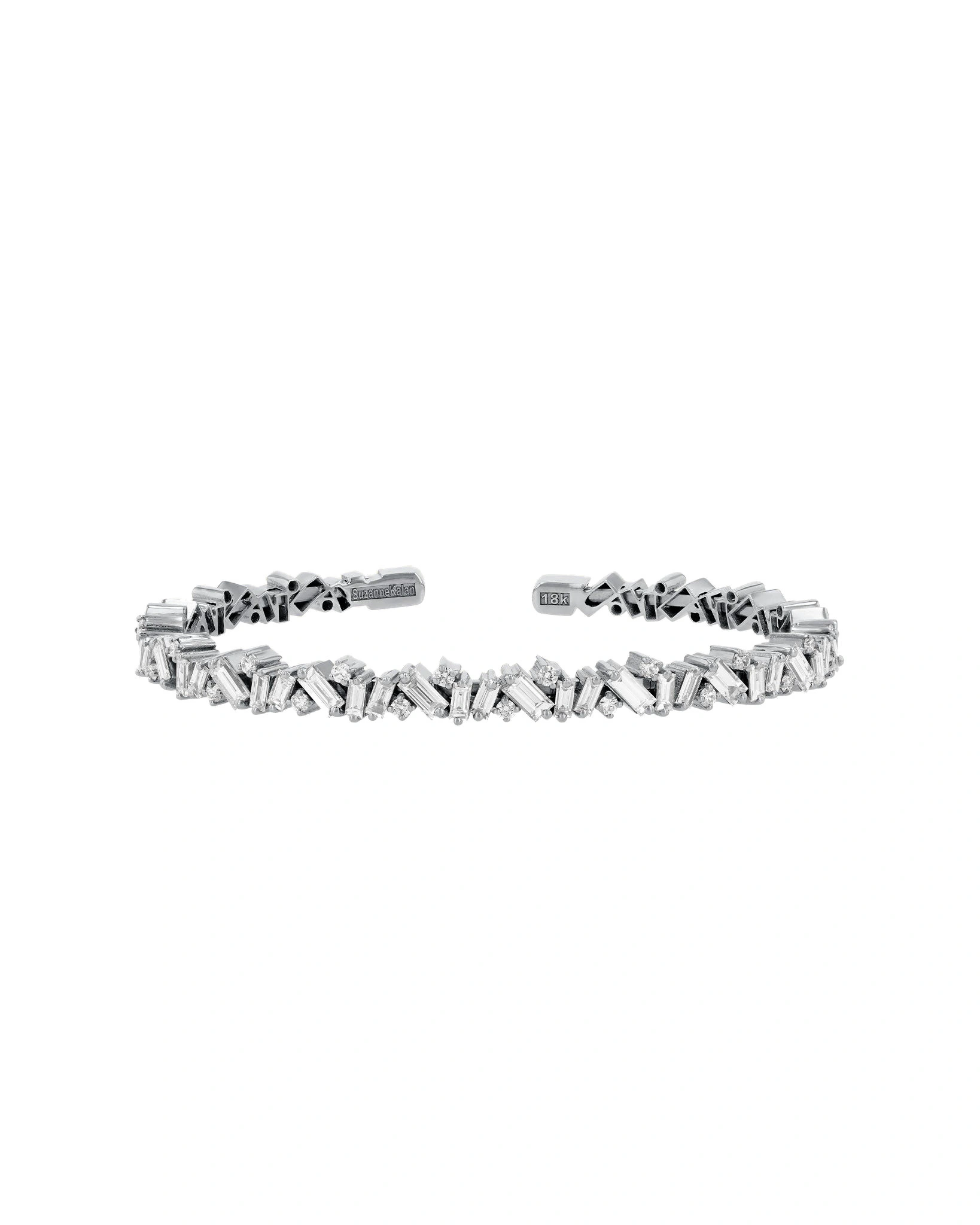 Suzanne Kalan Frenzy Diamond Bangle in 18K White Gold Suzanne Kalan Frenzy Diamond Bangle in 18K White Gold | Fine Bracelets | Coveti