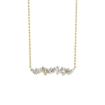 Suzanne Kalan Frenzy Diamond Bar Pendant in 18K Yellow Gold | Fine Necklaces | Coveti
