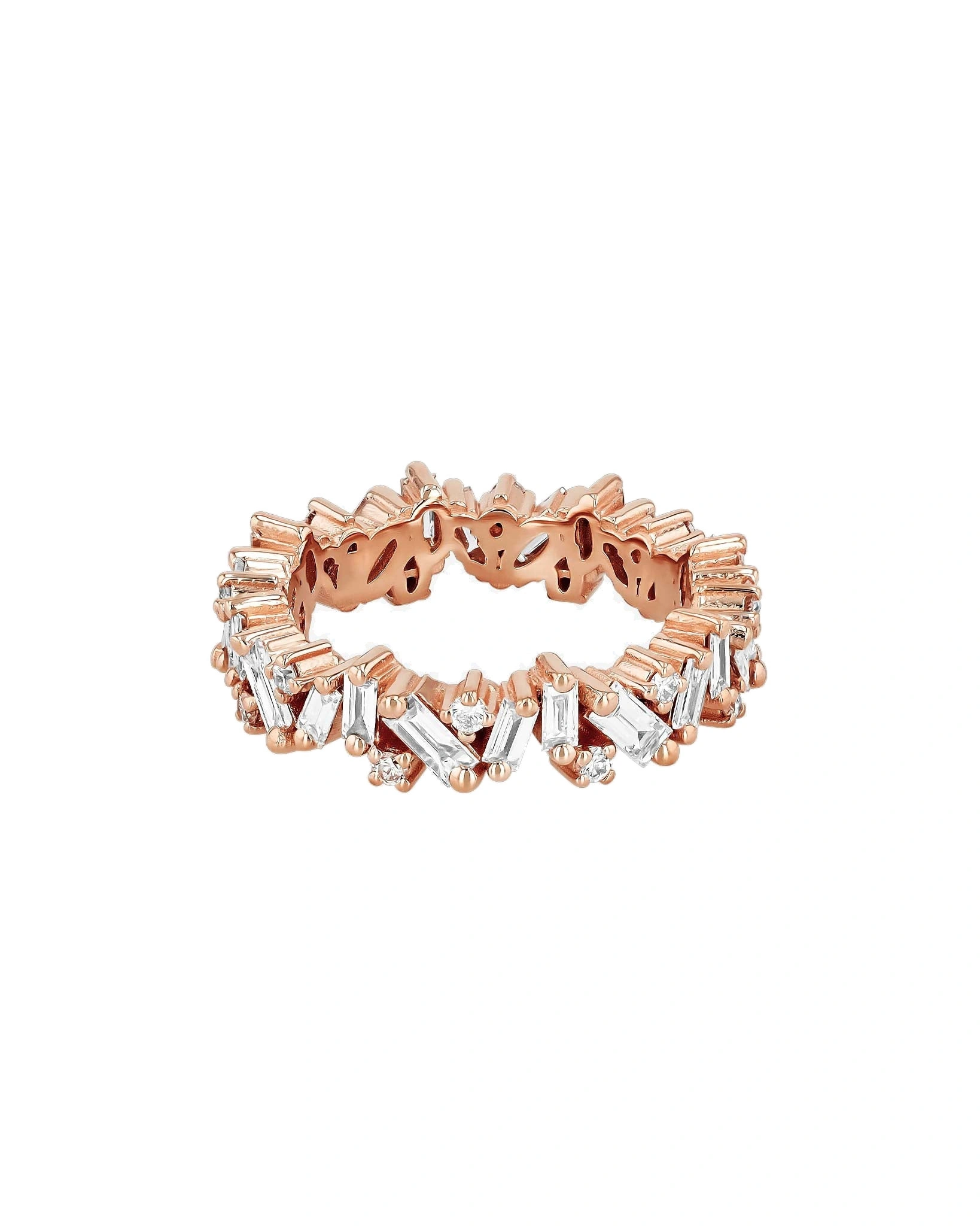 Suzanne Kalan Frenzy Diamond Eternity Band in 18K Rose Gold Suzanne Kalan Frenzy Diamond Eternity Band in 18K Rose Gold | Fine Rings | Coveti