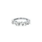 Suzanne Kalan Frenzy Diamond Half Band in 18K White Gold | Fine Rings | Coveti