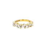Suzanne Kalan Frenzy Diamond Half Band in 18K Yellow Gold | Fine Rings | Coveti