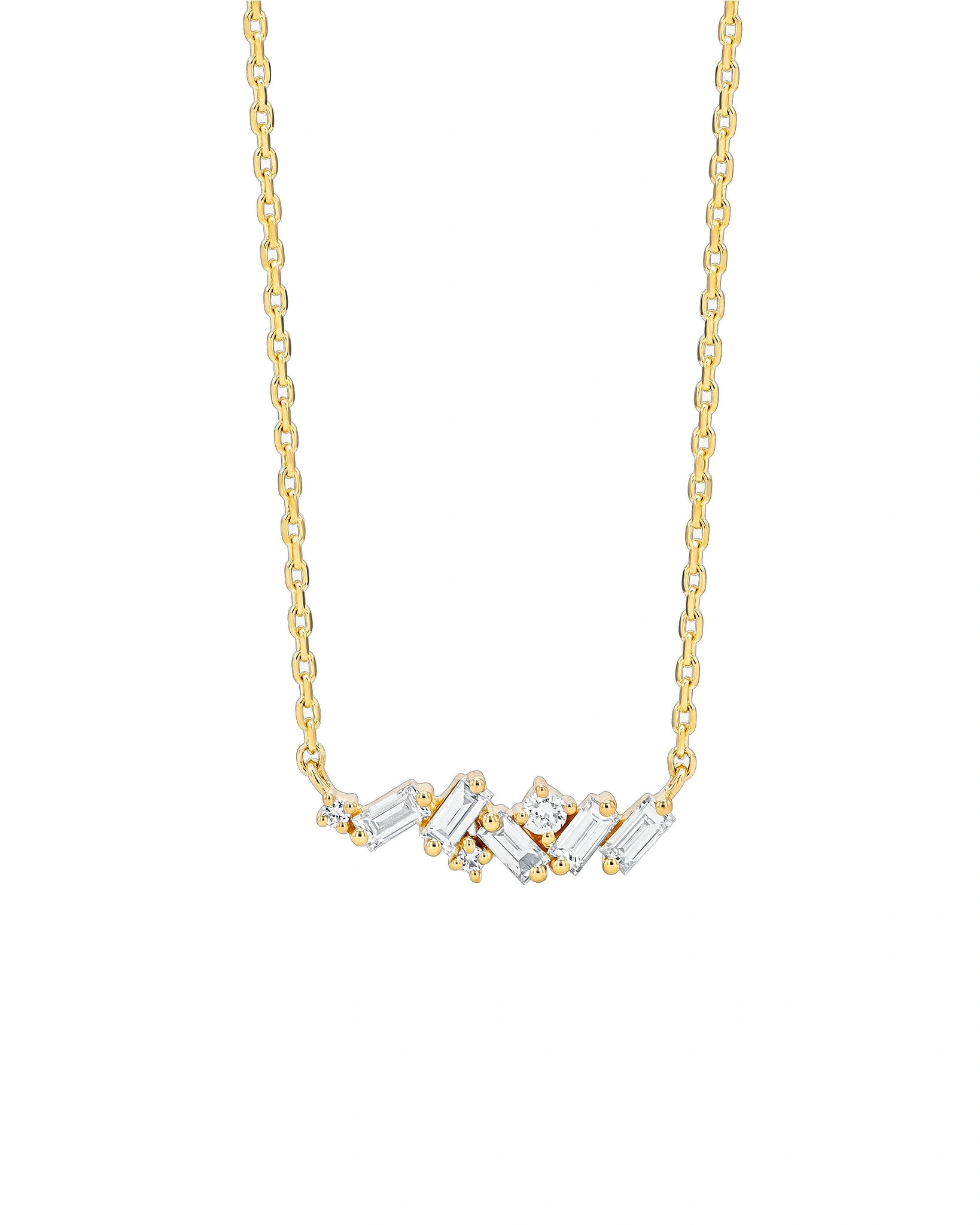 Suzanne Kalan Frenzy Diamond Mini Bar Pendant in 18K Yellow Gold Suzanne Kalan Frenzy Diamond Mini Bar Pendant in 18K Yellow Gold | Fine Necklaces | Coveti