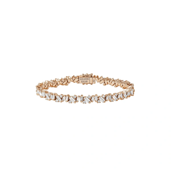 Suzanne Kalan Frenzy Diamond Tennis Bracelet in 18K Rose Gold | Fine Bracelets | Coveti