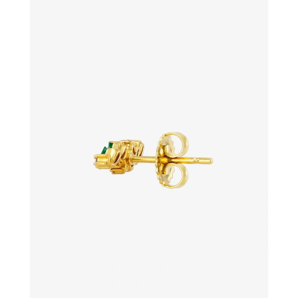 Suzanne Kalan Frenzy Emerald Studs in 18K Yellow Gold | Fine Earrings | Coveti