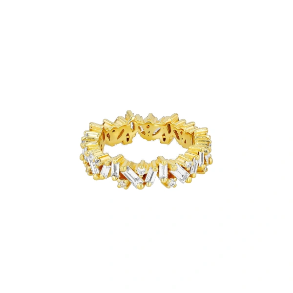 Suzanne Kalan Frenzy Eternity Band in 18K Yellow Gold | Fine Rings | Coveti