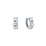 Suzanne Kalan Frenzy Huggies in 18K White Gold | Fine Earrings | Coveti