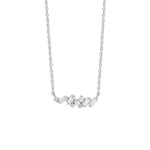 Suzanne Kalan Frenzy Mini Bar Pendant in 18K White Gold | Fine Necklaces | Coveti