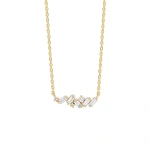 Suzanne Kalan Frenzy Mini Bar Pendant in 18K Yellow Gold | Fine Necklaces | Coveti