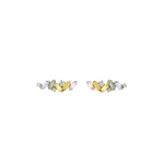 Suzanne Kalan Frenzy Pastel Sapphire Studs in 18K Rose Gold | Fine Earrings | Coveti
